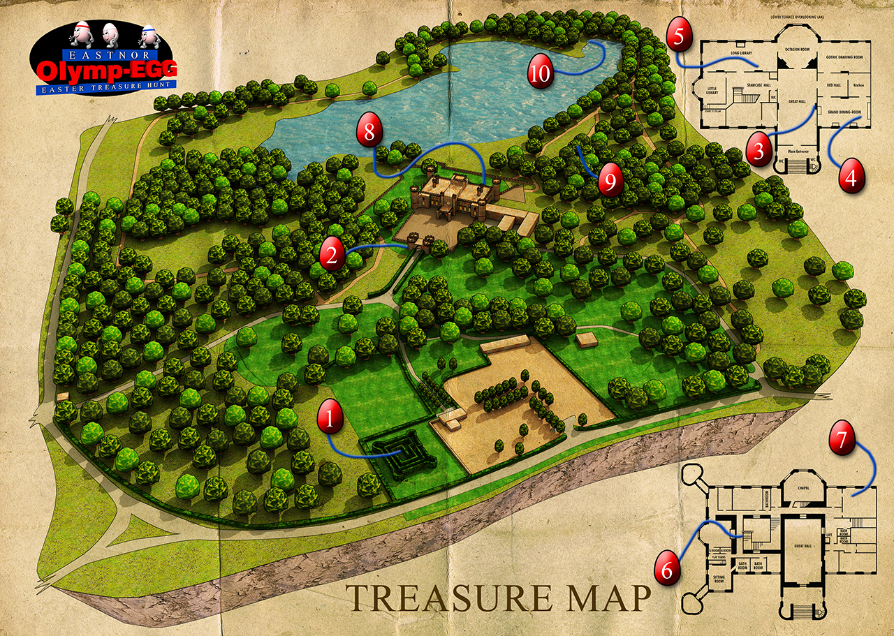 3D Castle Map Visual Graphic Design